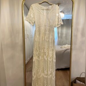 Haute Rebellious off white dress